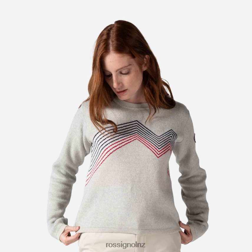 NZ Rossignol Women Mountain Round Neck Top Fog F222Z2859 Tops